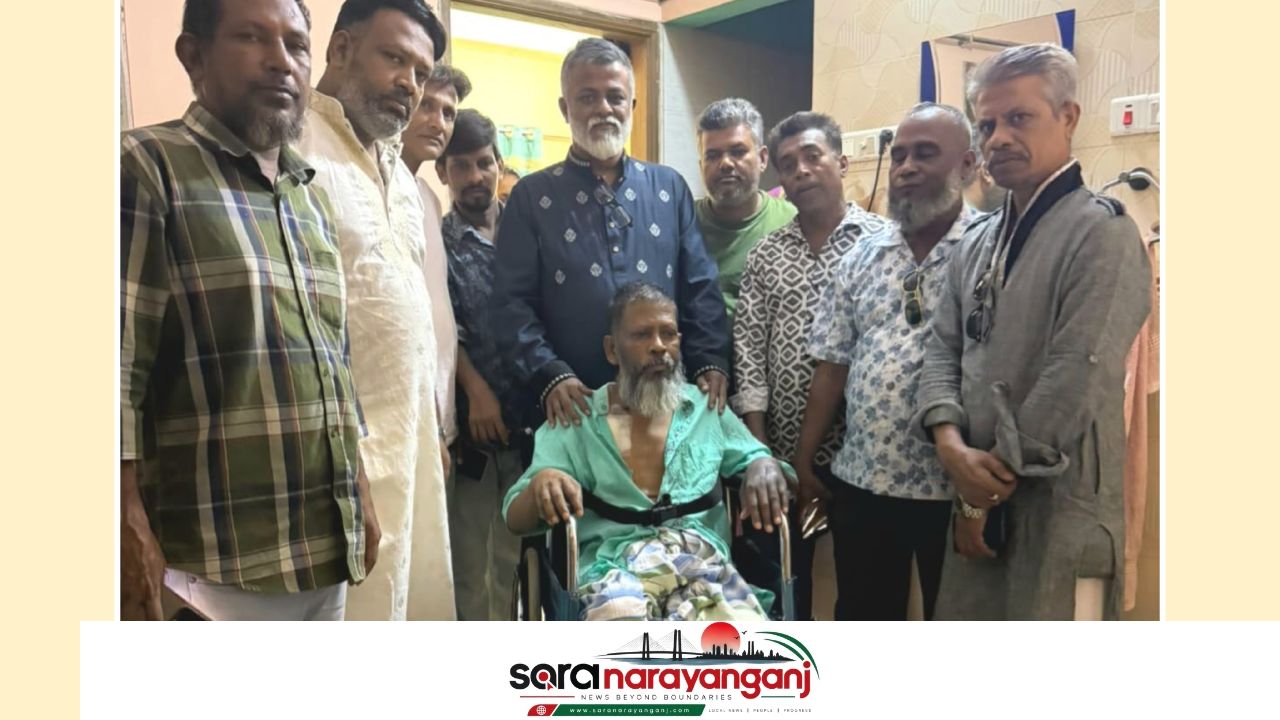 অসুস্থ শ্রমিকদল নেতা বিল্লালের পাশে খোরশেদ, উপহার দিলেন হুইলচেয়ার